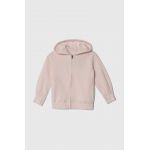 Abercrombie & Fitch bluza copii culoarea roz, cu glugă, neted
