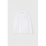 Abercrombie & Fitch longsleeve copii culoarea alb