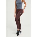 adidas colanți femei, culoarea maro, uni IS4281