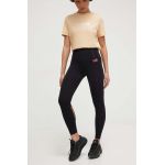 EA7 Emporio Armani colanti femei, culoarea negru, neted