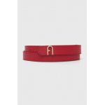 Furla curea de piele femei, culoarea rosu