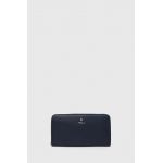 Furla portofel de piele femei, culoarea albastru marin