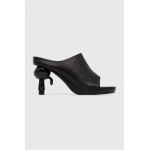 Karl Lagerfeld slapi de piele IKON HEEL femei, culoarea negru, cu toc drept, KL39004