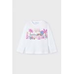 Mayoral longsleeve din bumbac pentru copii culoarea alb