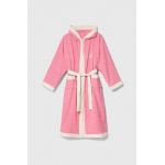 United Colors of Benetton halat de baie din bumbac pentru copii culoarea roz