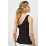 2NDDAY bluza femei, culoarea negru, neted