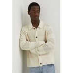 Abercrombie & Fitch cardigan barbati, culoarea bej