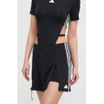 adidas fustă culoarea negru, mini, drept IP2393