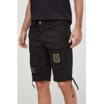 Aeronautica Militare pantaloni scurti din bumbac culoarea negru
