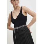 Answear Lab curea femei, culoarea argintiu