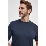 BOSS tricou din bumbac bărbați, culoarea bleumarin, cu imprimeu 50507787