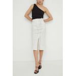 Day Birger et Mikkelsen fusta din in culoarea alb, midi, drept