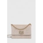 Furla geantă de mână din catifea culoarea alb