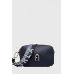 Furla poseta de piele culoarea albastru marin