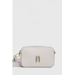 Furla poseta de piele culoarea gri
