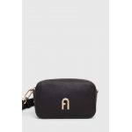 Furla poseta de piele culoarea negru