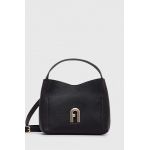 Furla poseta de piele culoarea negru