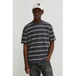 Hollister Co. tricou din bumbac barbati, culoarea gri, modelator