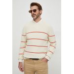 Pepe Jeans pulover de bumbac culoarea bej, light