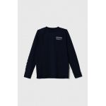 Abercrombie & Fitch longsleeve de baie pentru copii culoarea albastru marin