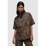 AllSaints camasa Jemi Leppo femei, culoarea negru, cu guler clasic, relaxed