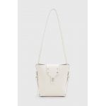 AllSaints poseta de piele MIRO culoarea alb