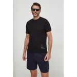 Armani Exchange tricou din bumbac x mixmag barbati, culoarea negru, neted