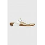 Birkenstock slapi copii Gizeh K BF Shiny Lizard culoarea alb