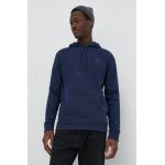 Hollister Co. bluza barbati, culoarea albastru marin, cu glugă, neted
