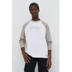 Hollister Co. longsleeve din bumbac culoarea bej, modelator