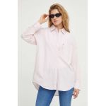 Levi's camasa din bumbac femei, culoarea roz, cu guler clasic, relaxed