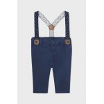 Mayoral Newborn pantaloni bebe culoarea albastru marin, neted