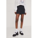 Abercrombie & Fitch fusta culoarea negru, mini, drept