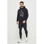 adidas bluză bărbați, culoarea negru, cu glugă, cu imprimeu IP4071