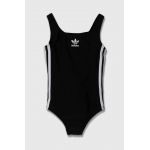 adidas Performance costum de baie dintr-o bucată pentru copii culoarea negru