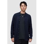 AllSaints cardigan de lana CYGNUS culoarea albastru marin