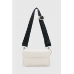 AllSaints poseta de piele ZOE culoarea alb