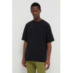American Vintage tricou din bumbac barbati, culoarea negru, neted