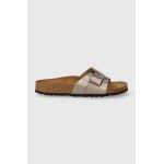 Birkenstock papuci Catalina femei, culoarea auriu, 1026622