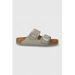 Birkenstock papuci din nubuc Arizona Big Buckle culoarea gri, 1021751