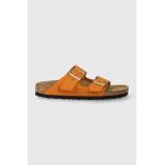 Birkenstock papuci din nubuc Arizona culoarea portocaliu, 1026732