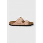 Birkenstock papuci din nubuc Arizona culoarea roz, 1026684