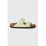 Birkenstock papuci din piele Arizona femei, culoarea verde, 1026710