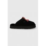 UGG papuci din piele intoarsa pentru copii TAZZLE culoarea negru