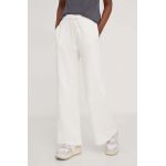 Abercrombie & Fitch pantaloni de trening culoarea bej, neted