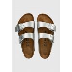 Birkenstock papuci Arizona femei, culoarea argintiu, 1012282