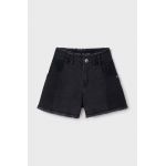 Mayoral pantaloni scurti din denim pentru copii culoarea negru