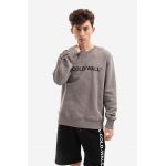 A-COLD-WALL* hanorac de bumbac Essential Logo Crewneck bărbați, culoarea gri, cu imprimeu ACWMW056.-SLATEGREY