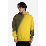 A-COLD-WALL* hanorac de bumbac Gradient Hoodie bărbați, culoarea galben, cu glugă, cu model ACWMW100-YELLOW