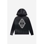 A-COLD-WALL* hanorac de bumbac Gradient Hoodie bărbați, culoarea negru, cu glugă, cu model ACWMW126-BLACK